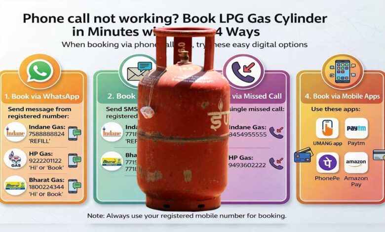 گیس ختم ہو رہی ہے؟ اگر آپ فون پر اپنا سلنڈر بک نہیں کر سکتے تو یہ طریقے آپ کو منٹوں میں بک کرنے میں مدد کریں گے