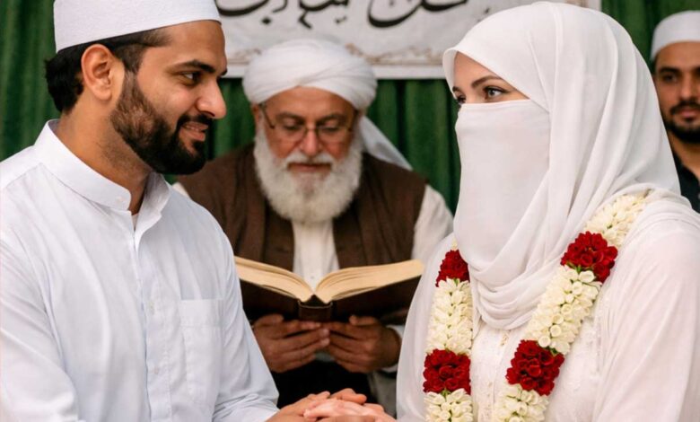 عیسائی خاتون سے نکاح، جس نے بعد میں اسلام قبول کر لیا