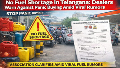 تلنگانہ میں ایندھن کی کوئی قلت نہیں: ڈیلرز کی جانب سے افواہوں پر مبنی پینک بائنگ سے گریز کی اپیل