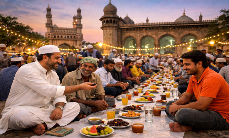 ماہِ رمضان میں حیدرآباد کے افطار دسترخوان: جہاں امیر و غریب ایک ہی صف میں