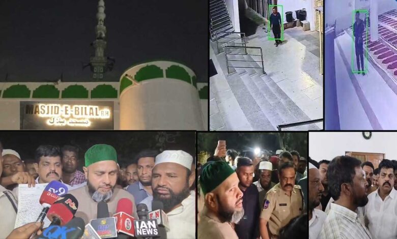 حیدرآباد: جوتوں سمیت مسجد میں گھس کر مذہبی مواد کی بے حرمتی، علاقہ میں کشیدگی