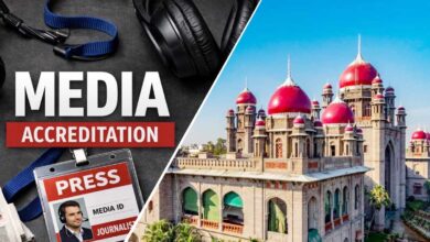تلنگانہ ہائی کورٹ میں میڈیا ایکریڈیٹیشن پالیسی کو چیلنج کرنے والی درخواستوں پر سماعت