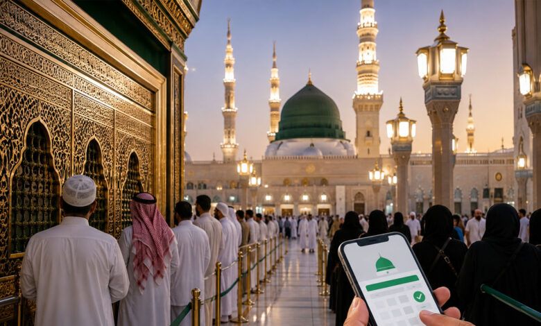 مسجد نبوی ﷺ میں روضہ شریف کی زیارت اور بکنگ کا شیڈول جاری