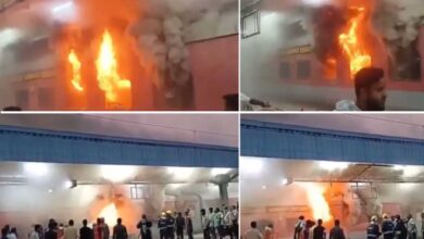 نامپلی اسٹیشن پر حیدرآباد-جے پور اسپیشل ایکسپریس کی 2 اے سی بوگیوں میں آگ، ویڈیو