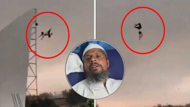 طوفان میں ٹین شیڈ کے ساتھ نوجوان بھی ہوا میں اڑ گیا، ویڈیو وائرل