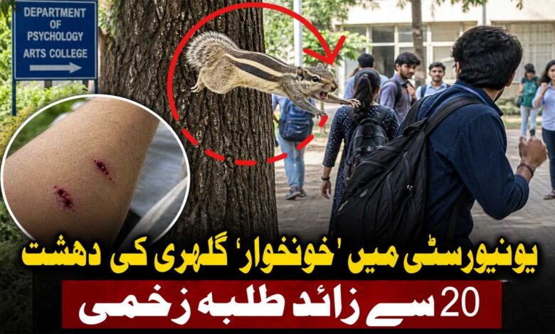 یونیورسٹی میں خونخوار گلہری کی دہشت، 20 سے زائد طلبہ زخمی (ویڈیو)