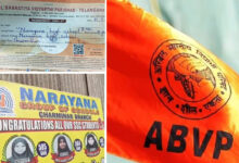 نارائن ہائی اسکول شاہ علی بنڈہ میں طالبات کو زبردستی ABVP کی ممبرشپ سلپس تقسیم
