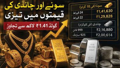 سونے اور چاندی کی قیمتوں میں پھر زبردست اضافہ