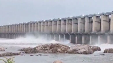 جورالا پروجیکٹ میں سیلابی پانی کی زبردست آمد، 28 گیٹ کھول دیے گئے