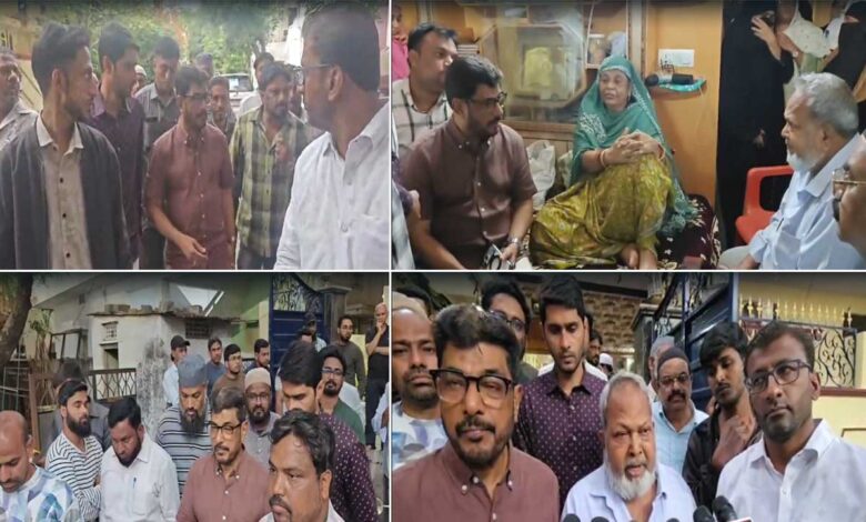 کیلیفورنیا حادثے کے متاثرہ خاندان کے گھر پہنچے یاقوت پورہ ایم ایل اے جعفر حسین میراج
