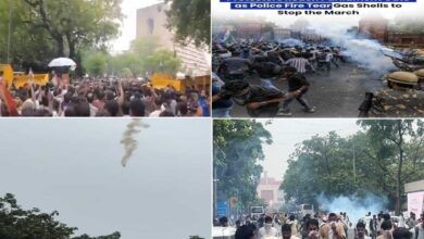 پولیس نے پارلیمنٹ کے پاس پہنچے مظاہرین پر چھوڑے آنسو گیس کے گولے