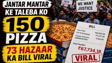 احتجاجی طلبہ کیلئے 150 پیزا اور 1000 بسکٹ کے پیکٹ ، 73 ہزار روپے کا بل وائرل
