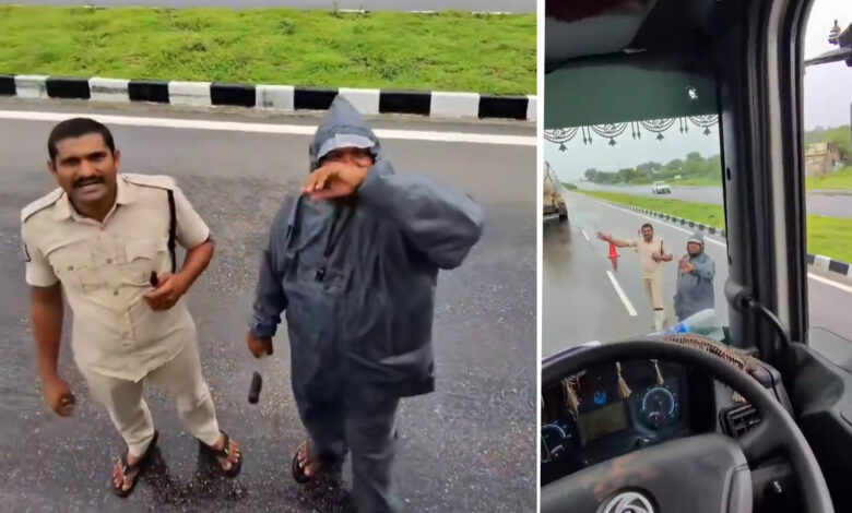 تلنگانہ میں بارڈر چیکنگ کے نام پر مبینہ وصولی، لاری ڈرائیور کی ویڈیو وائرل
