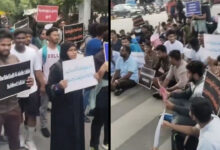 حیدرآباد میں بے روزگار نوجوانوں کا اندرا پارک چوراہے پر اچانک احتجاج