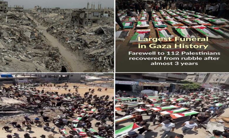 ملبہ ہٹا تو درد تازہ ہوگیا غزہ میں 112 شہداء کی باقیات 3 سال بعد برآمد