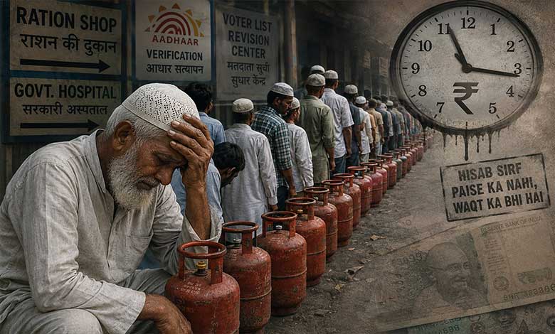 ہندوستان کی نہ ختم ہونے والی قطاریں : غریب کے قت پر خاموش ٹیکس