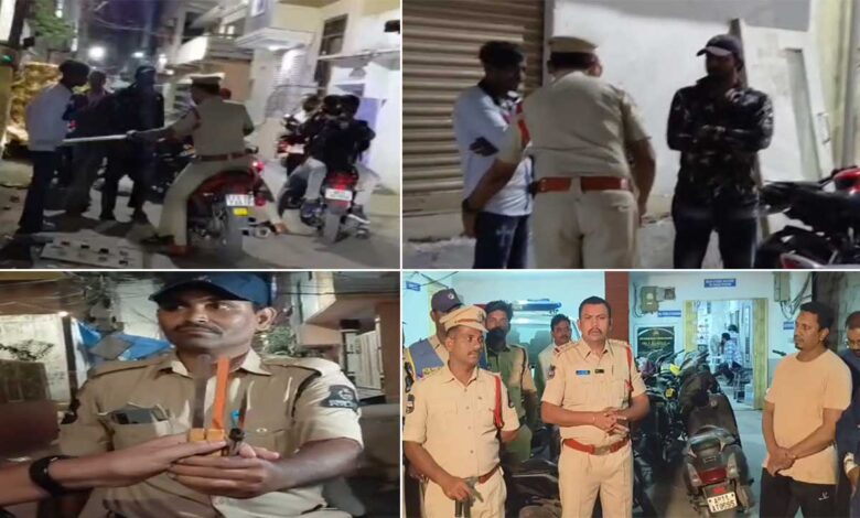 حیدرآباد میں رات کے وقت پولیس کی سخت چیکنگ، ’چبوترا مشن‘ کے تحت نوجوانوں کی نگرانی