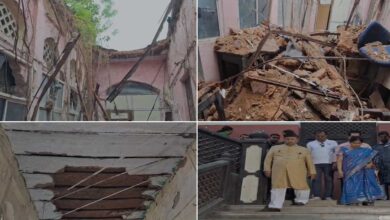 خستہ حال سٹی کالج کی چھت کا حصہ اچانک گر پڑا