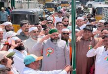 مرزا رحمت بیگ ایم ایل سی نے80ویں جشن آزادی کے موقع پر شہر کے مختلف اسمبلی حلقوں میں ترنگا لہرایا