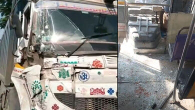 حیات نگر میں خوفناک سڑک حادثہ، ٹپر لاری کی آر ٹی سی بس سے ٹکر، 20 مسافر شدید زخمی