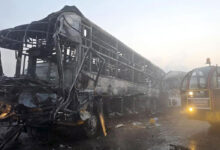 یمنا ایکسپریس وے : بس میں آگ لگنے سے 9 افراد زندہ جلے