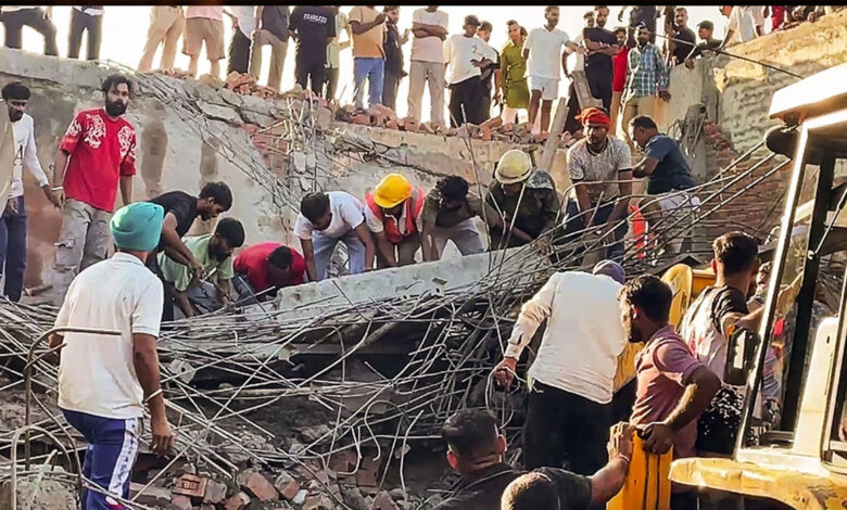 امبالہ میں زیر تعمیر عمارت گرنے سے 6 افراد ہلاک