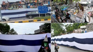 برکس سمٹ کی تیاری غربت پر پردہ؟ کچی بستی کو پردوں سے ڈھانپ دیا گیا