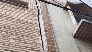 عمارت میں اچانک جھکاؤ، گاندھی نگر کے مکینوں میں تشویش