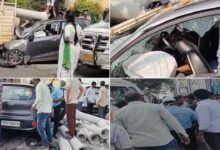 پیڈا گولکنڈہ کے قریب آؤٹر رنگ روڈ پر خوفناک سڑک حادثہ، خاتون ہلاک، ایک شخص شدید زخمی