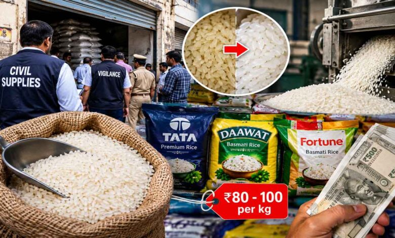 حیدرآباد میں راشن کے چاولوں کا بڑا کھیل بے نقاب!