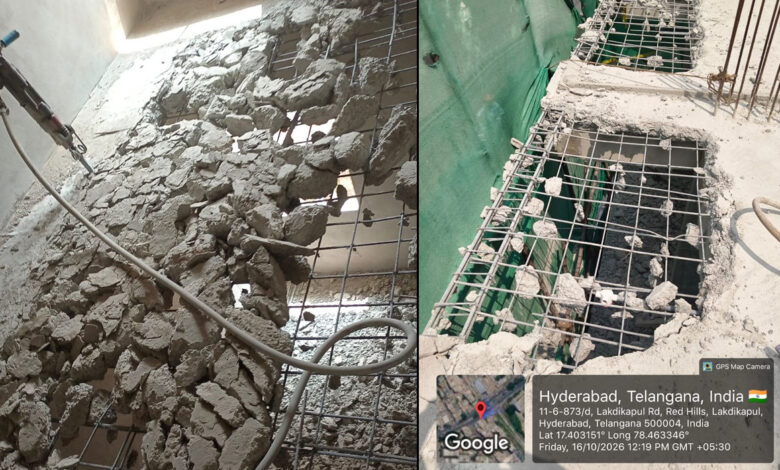 حیدرآباد میں جی ایچ ایم سی کی کارروائی، تین مقامات پر غیر قانونی منزلیں منہدم، 473 خلاف ورزیاں بے نقاب
