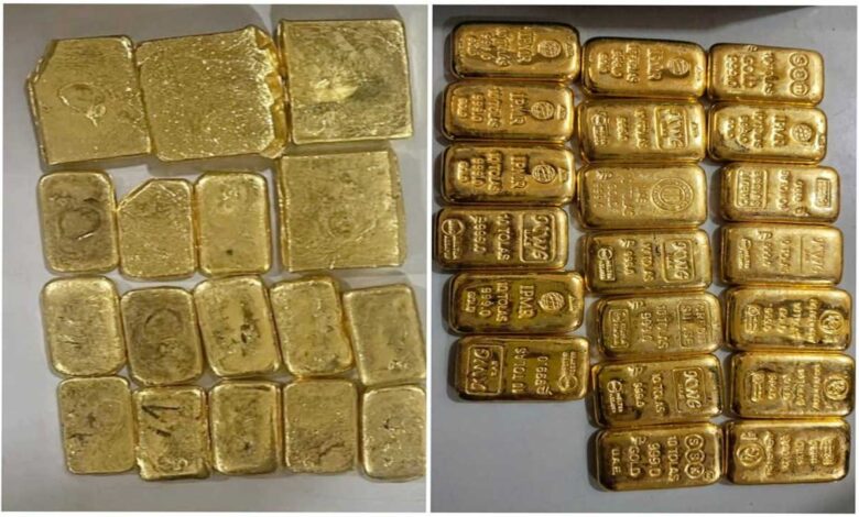 وشاکھاپٹنم میں ڈی آر آئی کی بڑی کارروائی، 8.98 کروڑ روپے مالیت کا 5.83 کلو سونا ضبط