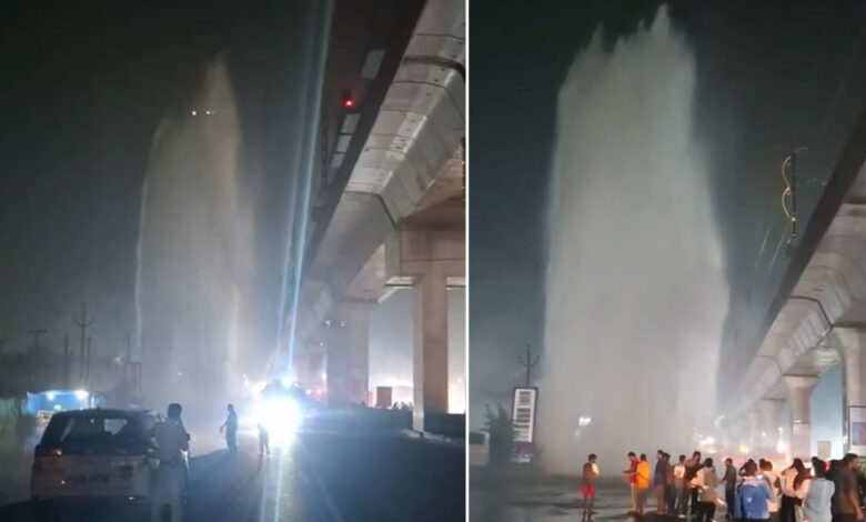 ناگول میٹرو اسٹیشن کے قریب کرشنا واٹر پائپ لائن کو نقصان، حیدرآباد کے کئی علاقوں میں پانی کی سربراہی متاثر
