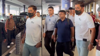 مہندر سنگھ دھونی نجی تقریب میں شرکت کے لیے حیدرآباد پہنچ گئے