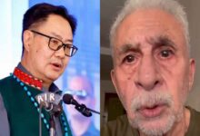 نصیر الدین شاہ ہندوستانی جمہوریت کیلئے نقصاندہ، اداکار کے دماغی نکسل ویڈیو پر مرکزی وزیر کرن رجیجو کا ردعمل