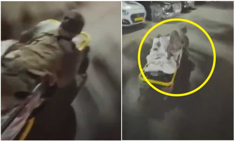 چلتی ایمبولنس سے مریض سڑک پر گر پڑا، ویڈیو وائرل
