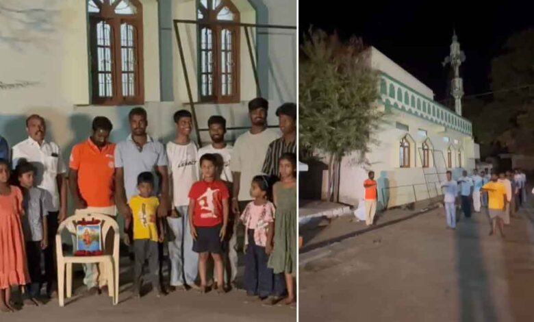 مسجد کے باہر مبینہ ’بھارت ماتا پوجا‘۔ویڈیوز وائرل ہونے کے بعد پولیس کی کارروائی (ویڈیو)