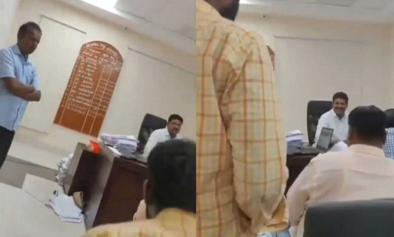 کسان کی پریشانی کا مذاق اڑانا تحصیلدار کو پڑا مہنگا، کلکٹر کا سخت قدم(ویڈیو)