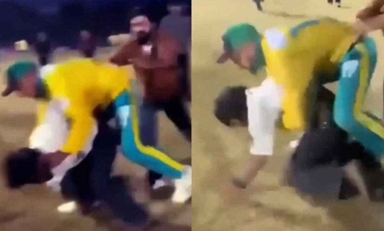 کرکٹر کا مداح پر حملہ، ویڈیو وائرل